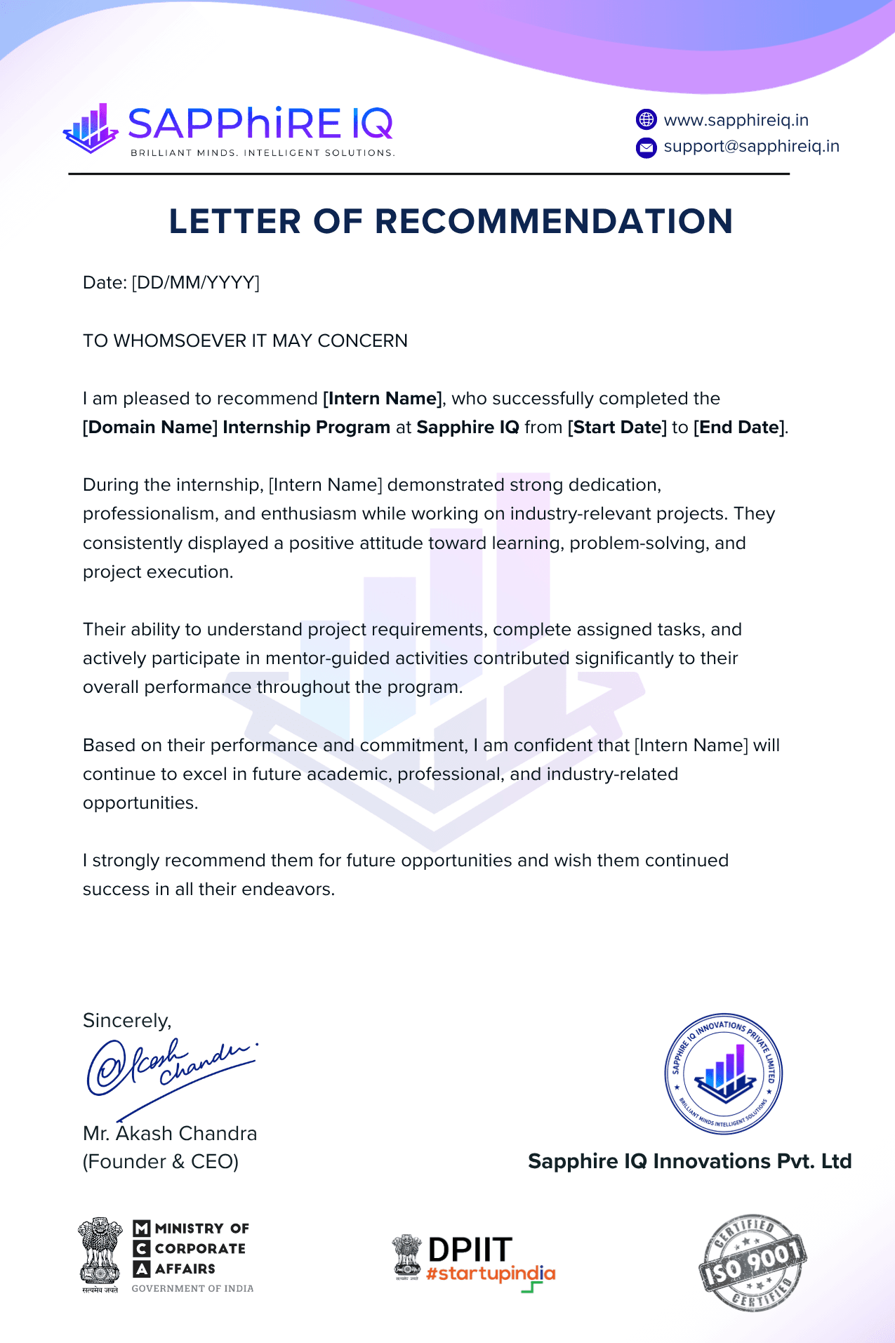 Recommendation Letter
