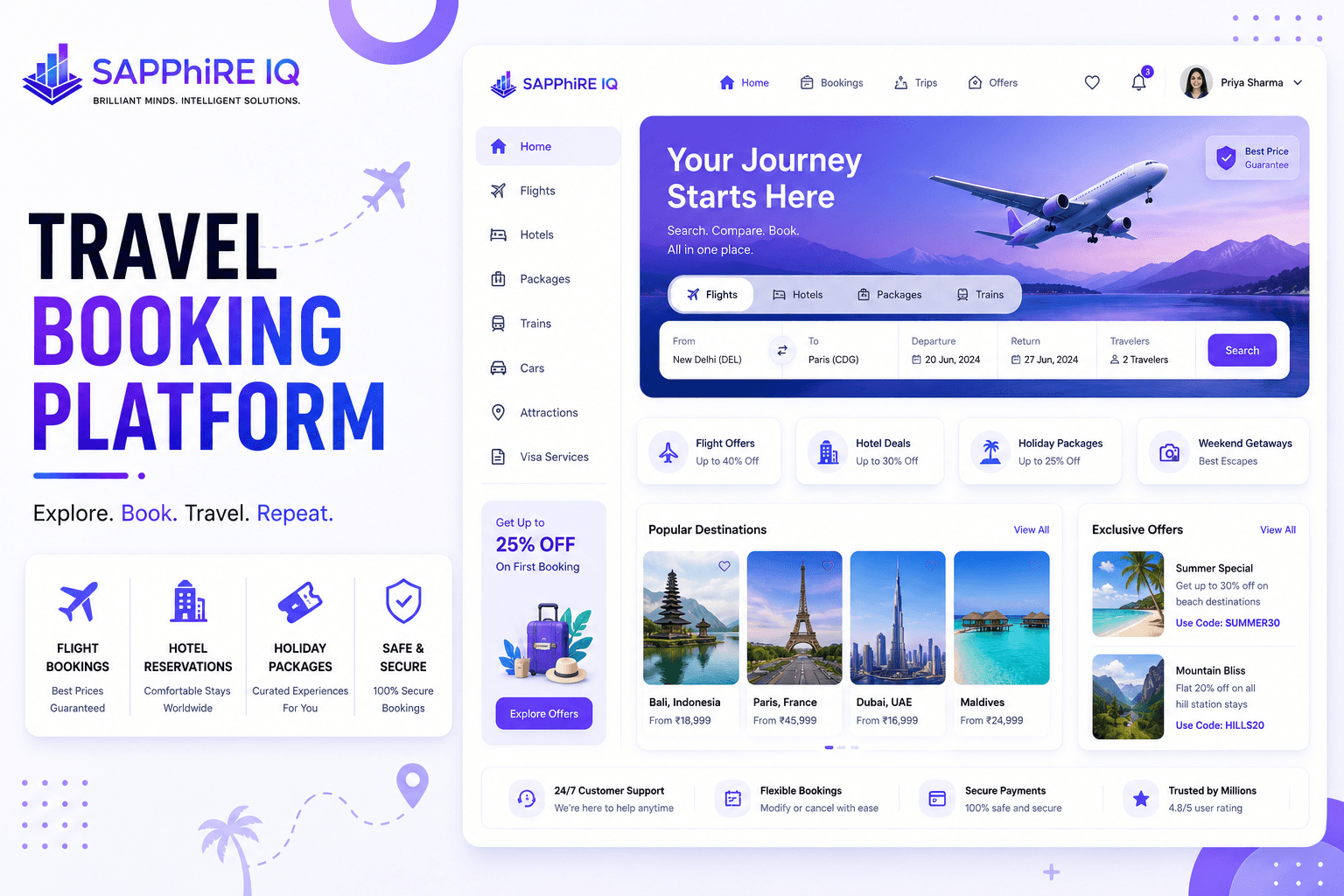 Travel Booking Platform — UI/UX sample project