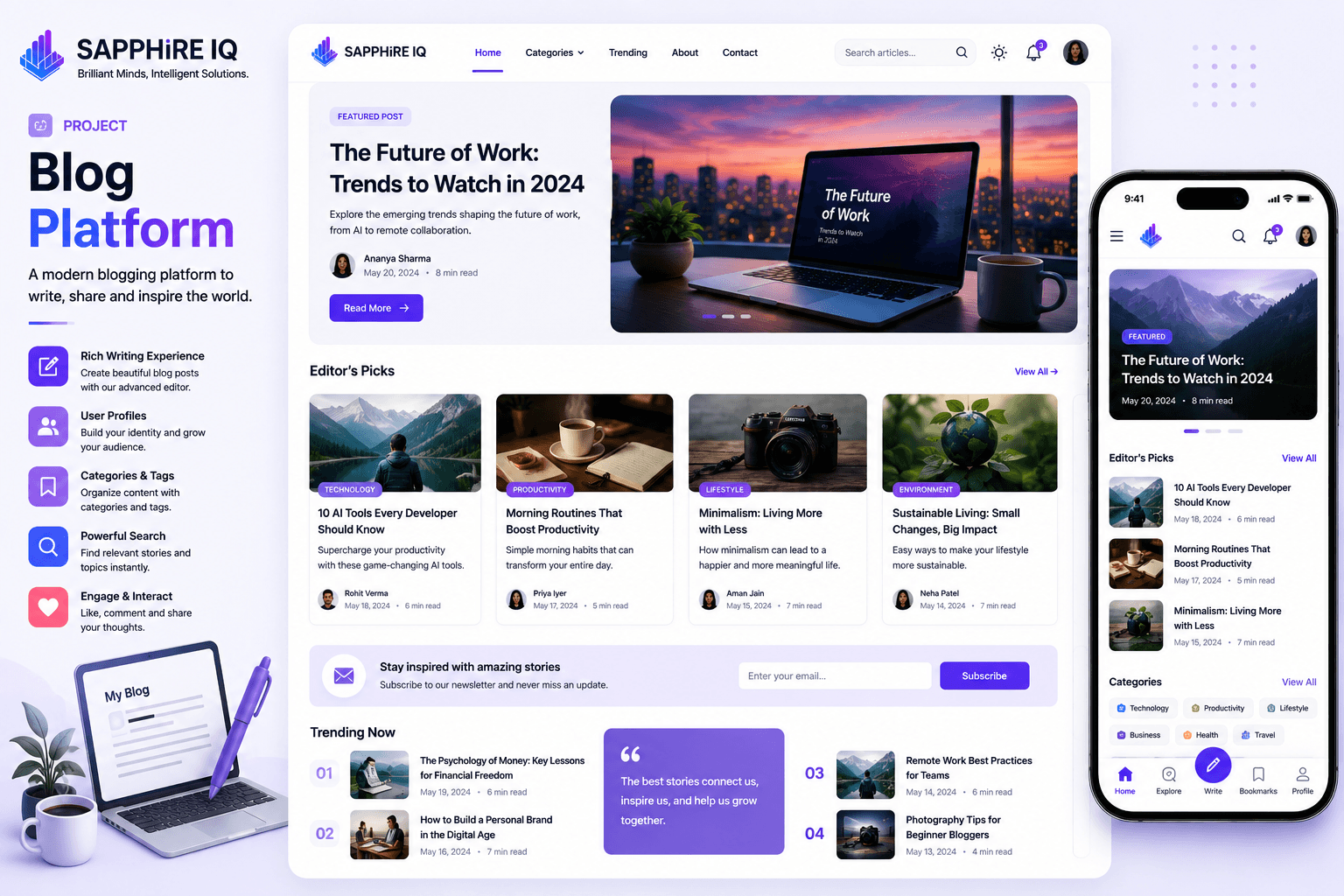 Blog Platform — Frontend Development sample project