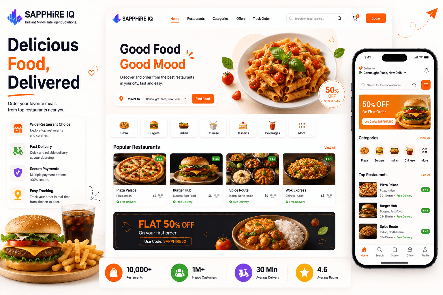 Food Ordering Website — Full Stack Development sample project