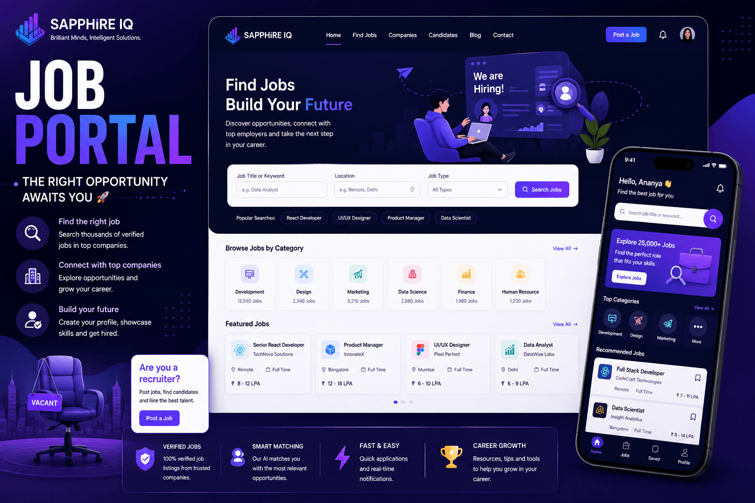 Job Portal — Full Stack Development sample project