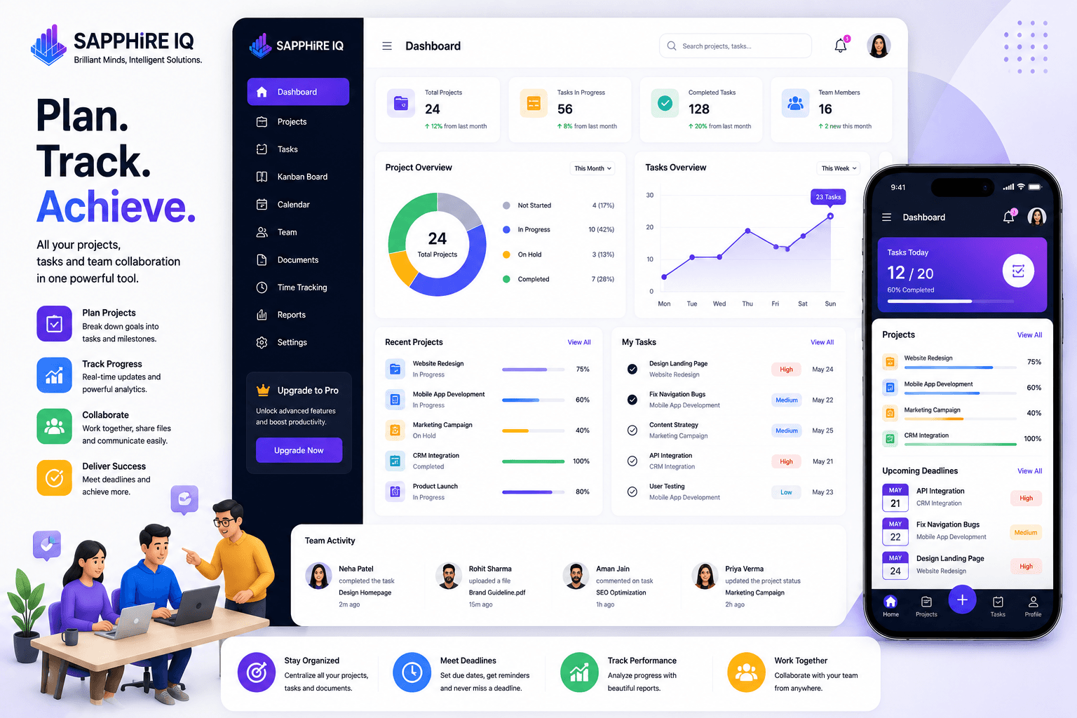 Project Management Tool — Full Stack Development sample project